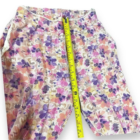 Loveshackfancy Clea Butterfly Print Waffle-Knit Joggers Sz M Mauve Sunset Cotton - Picture 6 of 7